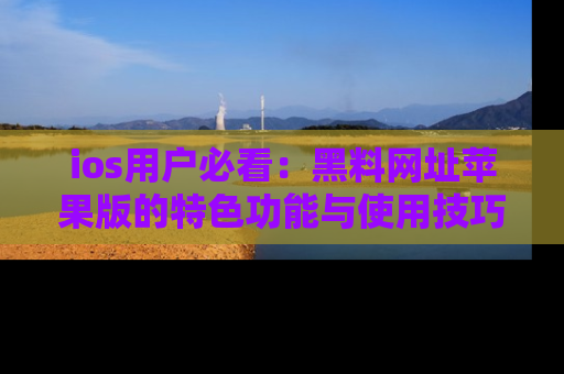 ios用户必看：黑料网址苹果版的特色功能与使用技巧详解