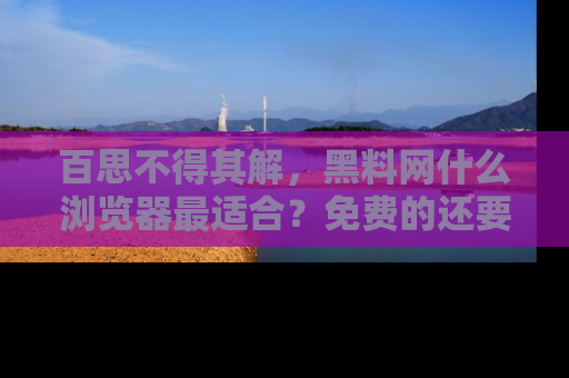 百思不得其解,黑料网什么浏览器最适合?免费的还要能吃瓜太难了!