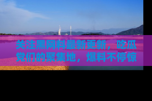 关注黑网料最新更新，吃瓜党们的聚集地，爆料不停惊喜连连！