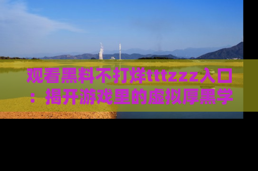 观看黑料不打烊tttzzz入口：揭开游戏里的虚拟厚黑学