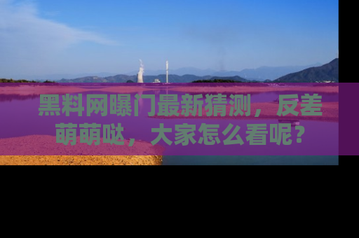 黑料网曝门最新猜测，反差萌萌哒，大家怎么看呢？