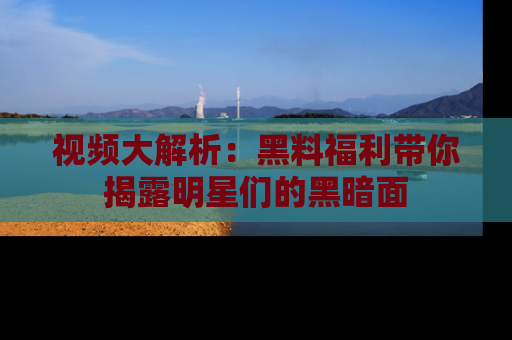 视频大解析:黑料福利带你揭露明星们的黑暗面