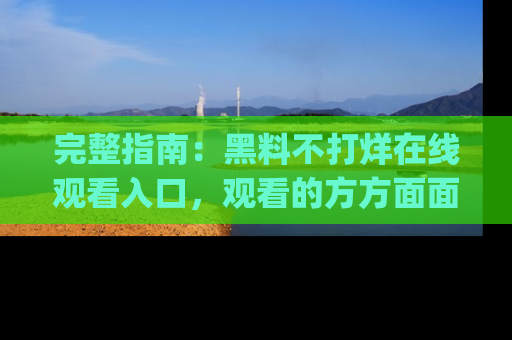 完整指南:黑料不打烊在线观看入口,观看的方方面面与app选择