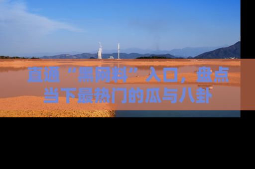 直通“黑网料”入口,盘点当下最热门的瓜与八卦