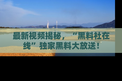 最新视频揭秘,“黑料社在线”独家黑料大放送!